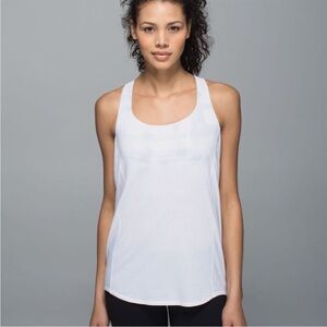 Lululemon Wild Tank White / Ghost Weave White Black size 2